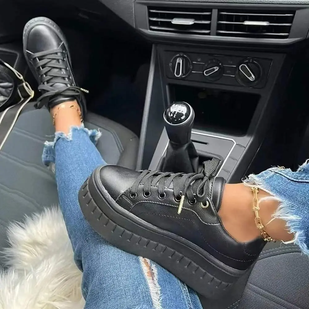 Women's Sneakers - Plateau Design – Stylish & Comfortable - Image 4