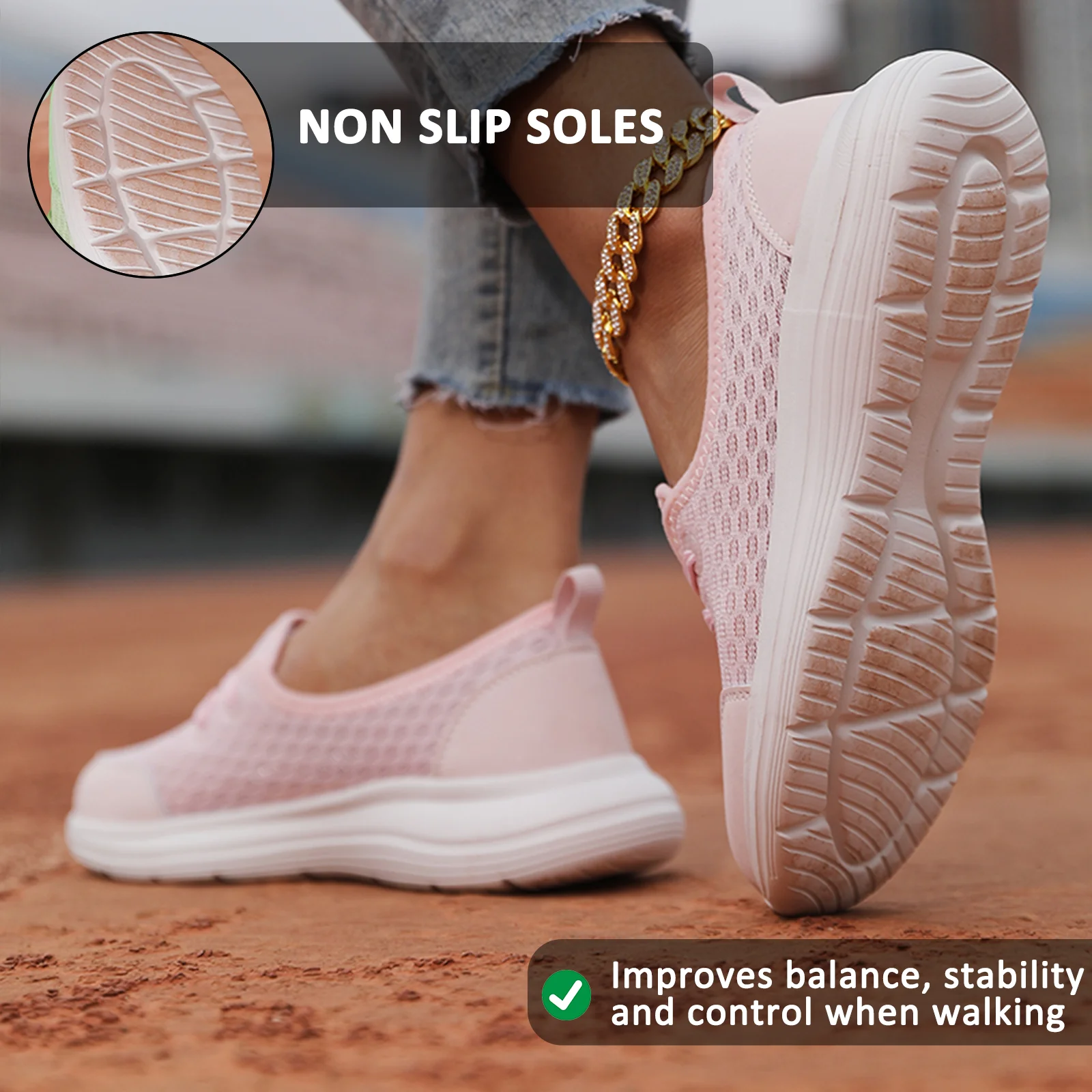 Lightweight Slip-On Walking Shoes for Women – Comfortable & Versatile - Image 6