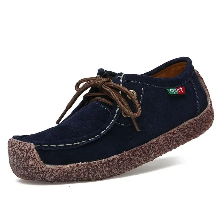 Suede Lace-Up Flat Shoes for Women – Comfortable & Versatile for All-Day Wear - Image 5